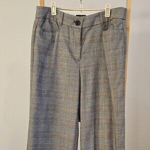 Houndstooth Wide Leg Dress Pants